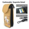 [JMI] Rascal the Raccoon Smartphone Pouch, Genuine Leather Shoulder Bag, Thin, Women's and Men's Mini Pouch, Popular Wallet, Crossbody Bag