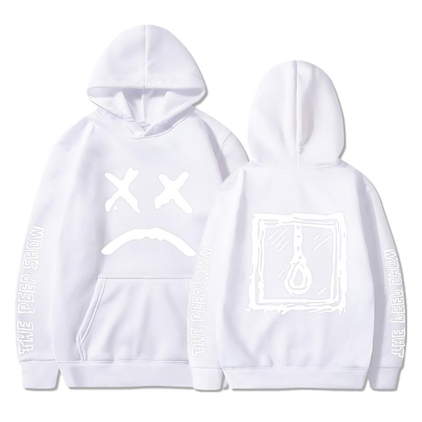 MAITA Sad Boy Print Hoodies Women/Men Толстовки с капюшоном Пуловеры Весенняя мода Длинный рукав Cry Baby 3XL белый