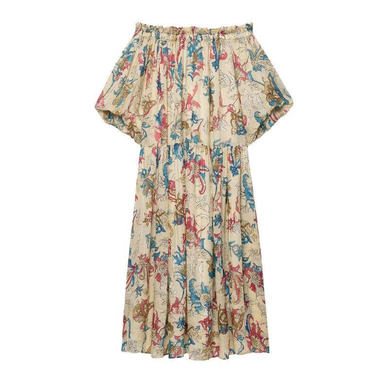 Kaslead New Women clothes Western Style Fashion Simple Loose Print Dress 8190860 711