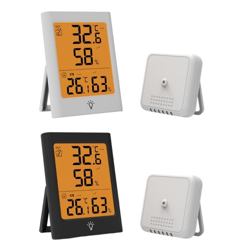 Temperature Humidity Detector Indoor Outdoor LCD Display Waterproof Electronic Humidity Sensor Temperature Meter Gauge