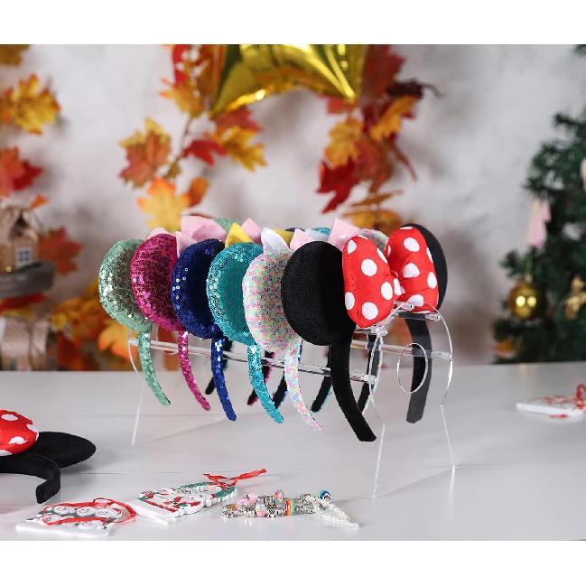 Heaband Holder Organizer,Acrylic Hair Band Ear Display Stand Jewelry Storage for Show Selling.