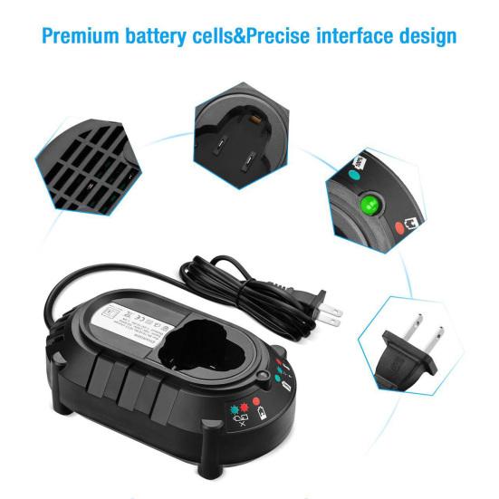 Battery Charger Time-Saving Fast Charging Multifunction Intelligent 10.8V Power Tool Battery Charger for Makita BL1013 BL7010