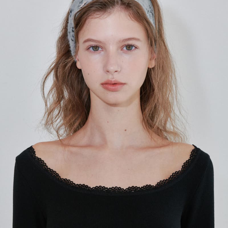 ouel BLOOM KNIT HAIRBAND_2COLOR (GREY/IVORY)