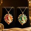 Chinese Style Nine-Tailed Fox Enamel Pendant Necklace Creative Mythology Design Fashion Jewelry For Women Thanksgiving Gift