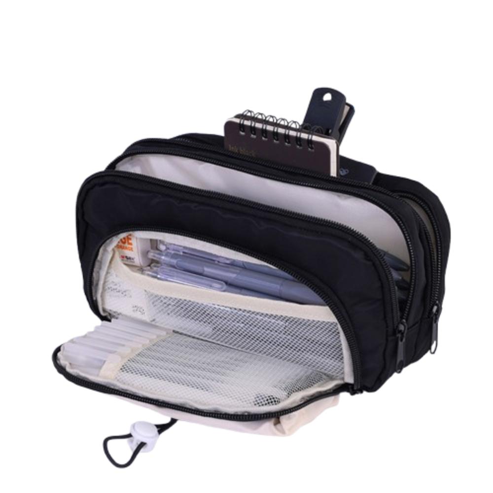 

Five Layers Pen Storage Bag Simplicity Pen Organizer Desktop Organizer Stationery Case Children чёрный