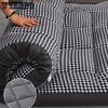 Foldable Elastic Plaid Soft Mattress Household Smooth Foldable Mattress Non-deformable Bedding Student Dormitory Rental House Floor Thick Mat