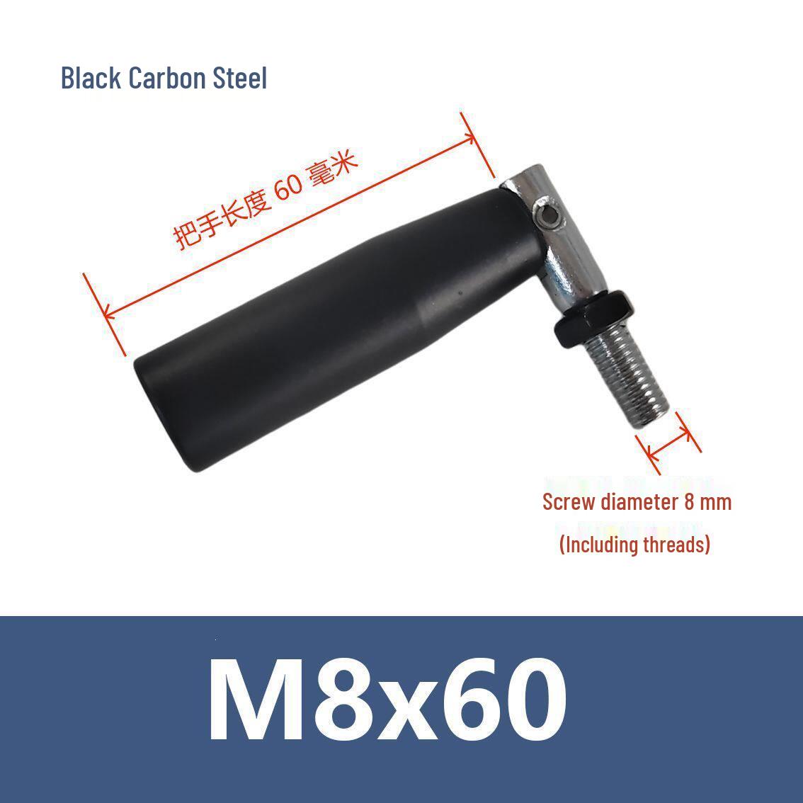 Carbon Steel Hinged Folding Handwheel with Straight M8/M10 Handle