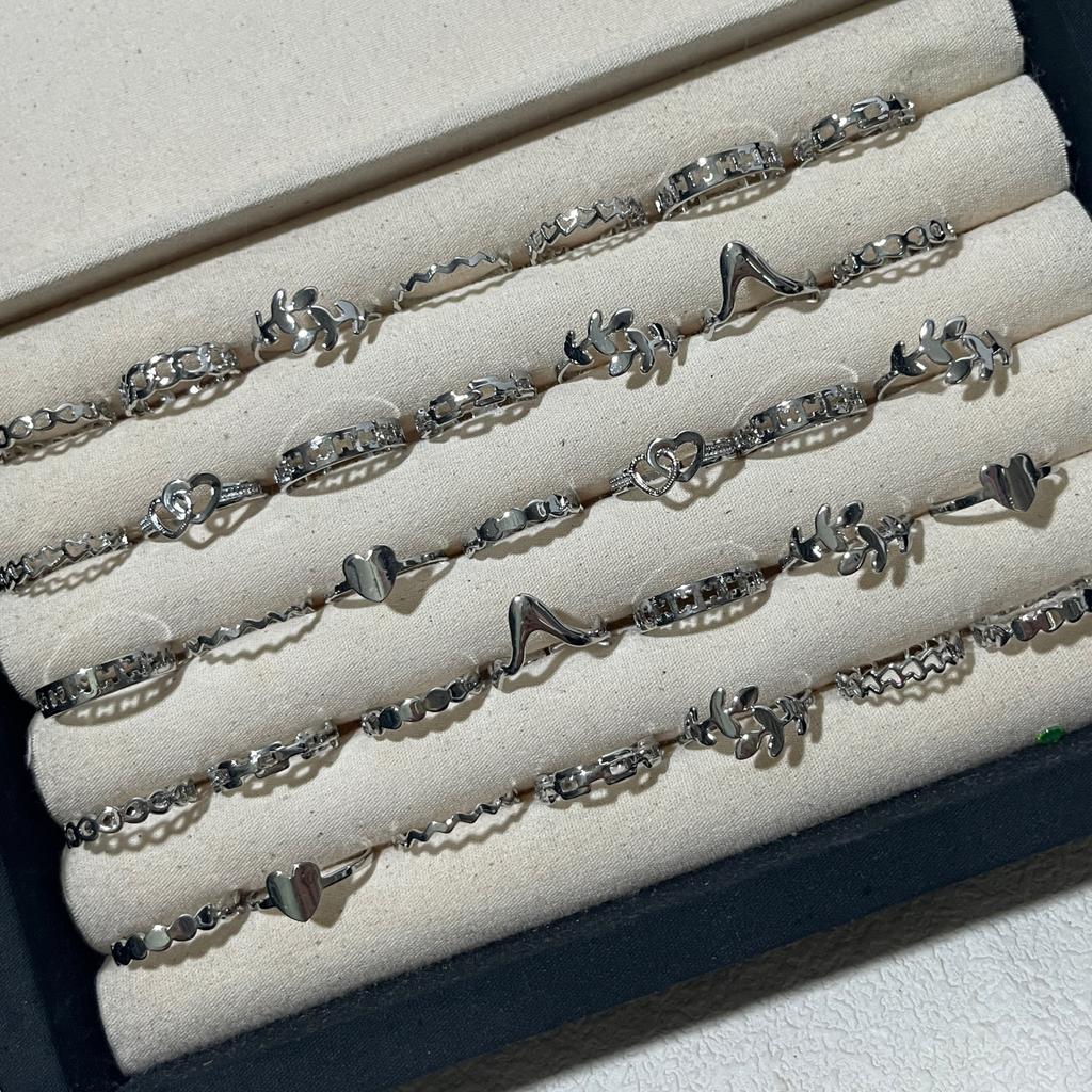 36 Pezzi Anello da Donna Anello regolabile per dito Anello vintage e semplice per feste e accessori