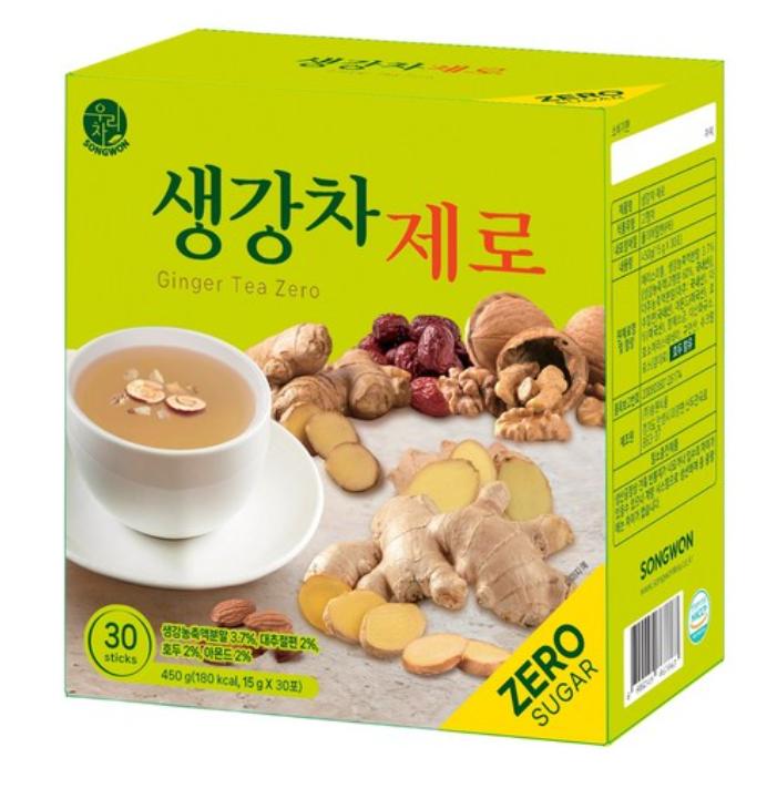 

Wooricha Ginger Tea Zero – 30 Sachets (Sugar-Free) 1 box