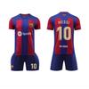 Barcelona Messi #10 Football Jersey Kit, Children Sportswear, Red Polyester