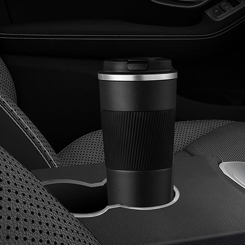 500ML Stainless Steel Coffee Cup Lightweight Thermal Cup Leak-Proof Non-Slip Car Water Cups Vacuum Travel Insulated Water Bottle