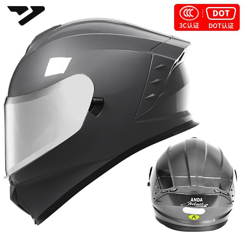 DOT 3C Certified Full Face Motorcycle Helmet Men Women All-Season Riding Safety Gear With Multiple Visor Options