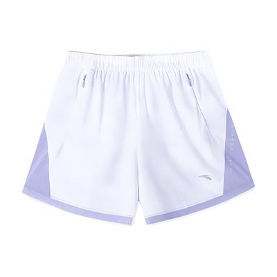 Running Series Logo Print Elastic Waist Straight Leg Sports Shorts Women Shorts Purple 162225505-2