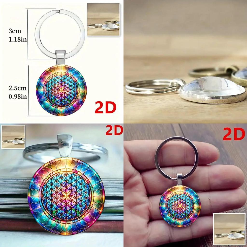 Kaleidoscope Keychain Jewelry Zinc Alloy Multifunctional Gift For Family Friends