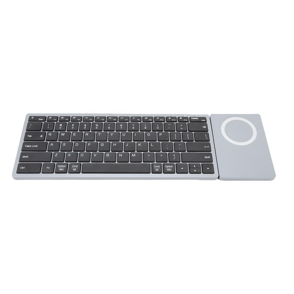 Multi Functional Wireless Keyboard, 5.0 and 2.4G Dual Mode, Magnetic Mobile Phone , 10m Stable , 360 degrees Stand fo