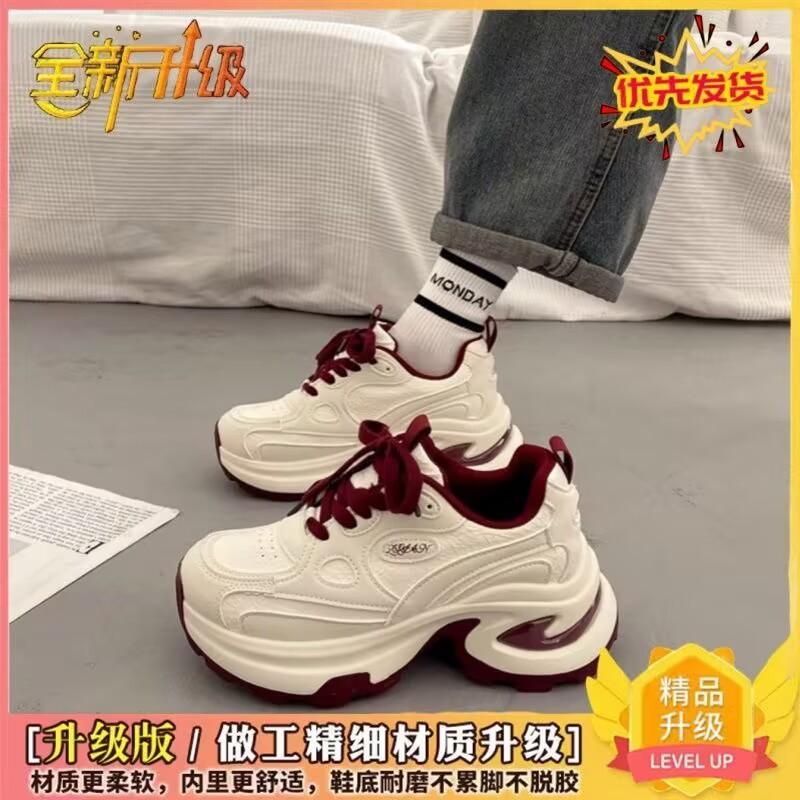 

Retro waterproof Hong Kong style thick-soled fashion dad shoes women s autumn new versatile ins showing small sneakers 35