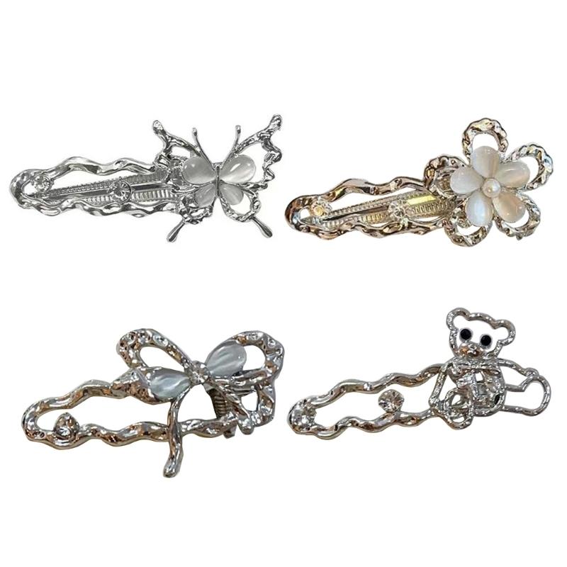 Metallic Butterfly Hairpin Subcultures Side Hairclip 2000S Girl Hair Styling Accs