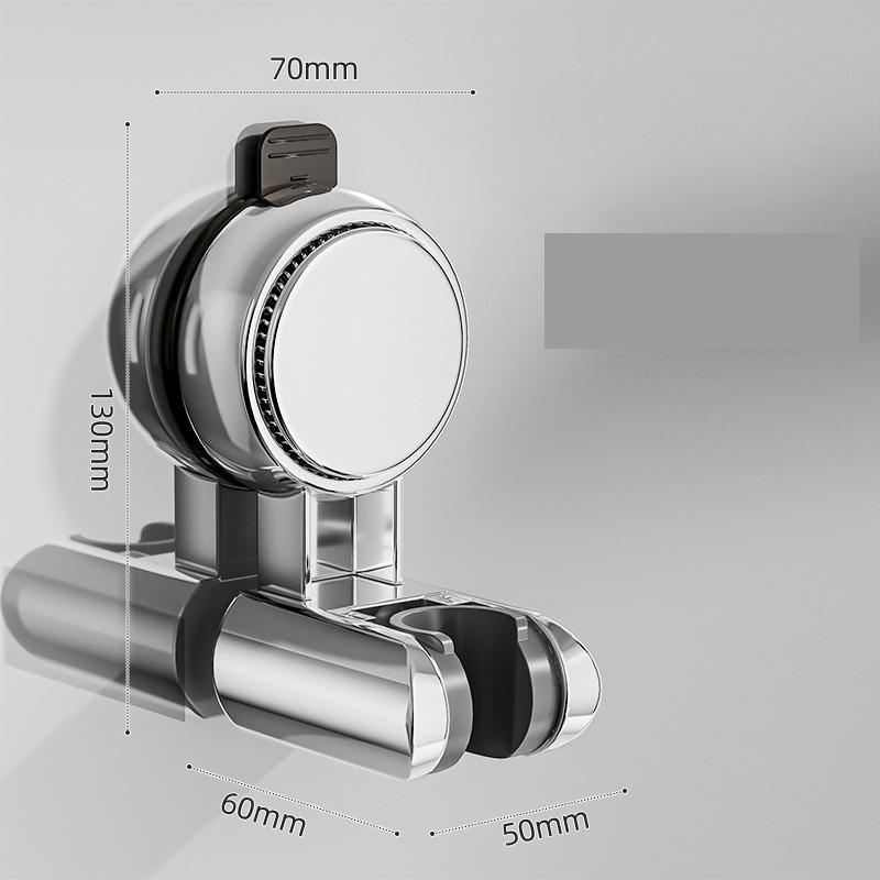 Shower Head Support Mural Douche Suction Cup Holder 360° Adjustable Plating Shower Rail Head Holder Bathroom Wall Mount Bracket