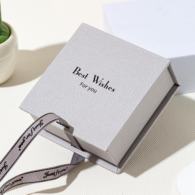 In Stock Bow Ribbon Flip-top Book-shaped Jewelry Box for Necklace, Ring, Earrings