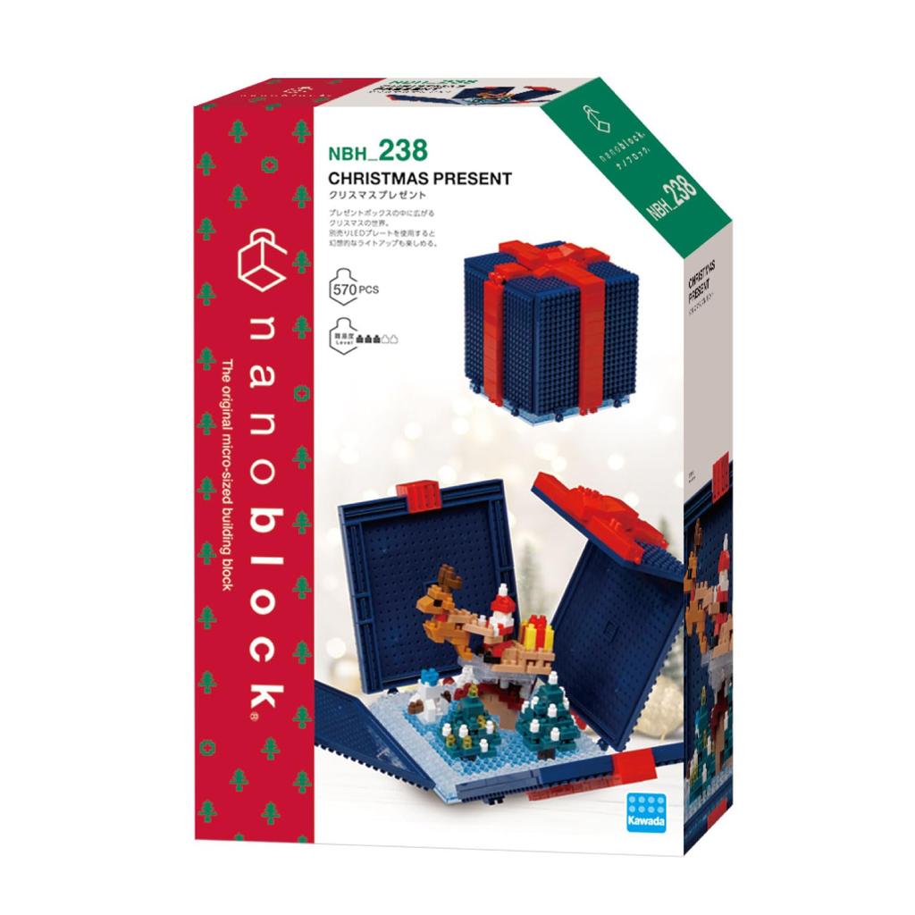 Kawada Nanoblock Christmas Gift, 570 Pieces, 9.8 X 9.8 X 10.6 Cm, Ages 12 and Up, Interior Decoration, Hobby, NBH_238