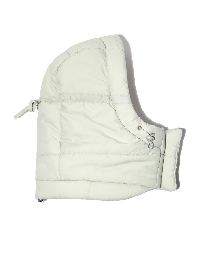 PEACE MAKER Ribbon Padded Hoodie Warmer (Grey)