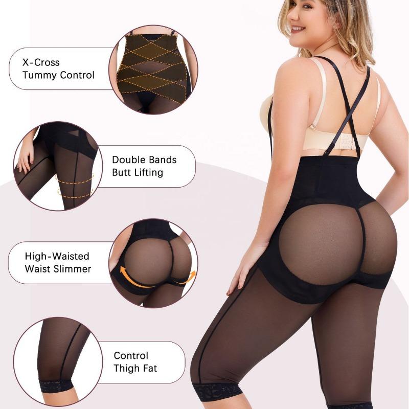 Women High Waist Tummy Control Butt Lift Breathable Mesh Tight Shaping Pants