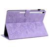 For Samsung Galaxy Tab S10 FE/S9 FE Leather Case Lily Flower Pattern Stand Protective Tablet Cover