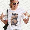 Fashion Capybara Graphic T-shirt Short Sleeve Tees Cute Summer Clothes Women Aesthetic Clothing Fashion Casual Basic Y2k Tops