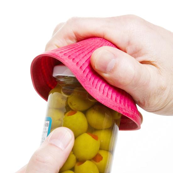 3 Bucăți Deschizător de Sticle Cauciuc Antiderapant Gadget pentru Cină Deschizător de Conserve Rotund pentru Acasă