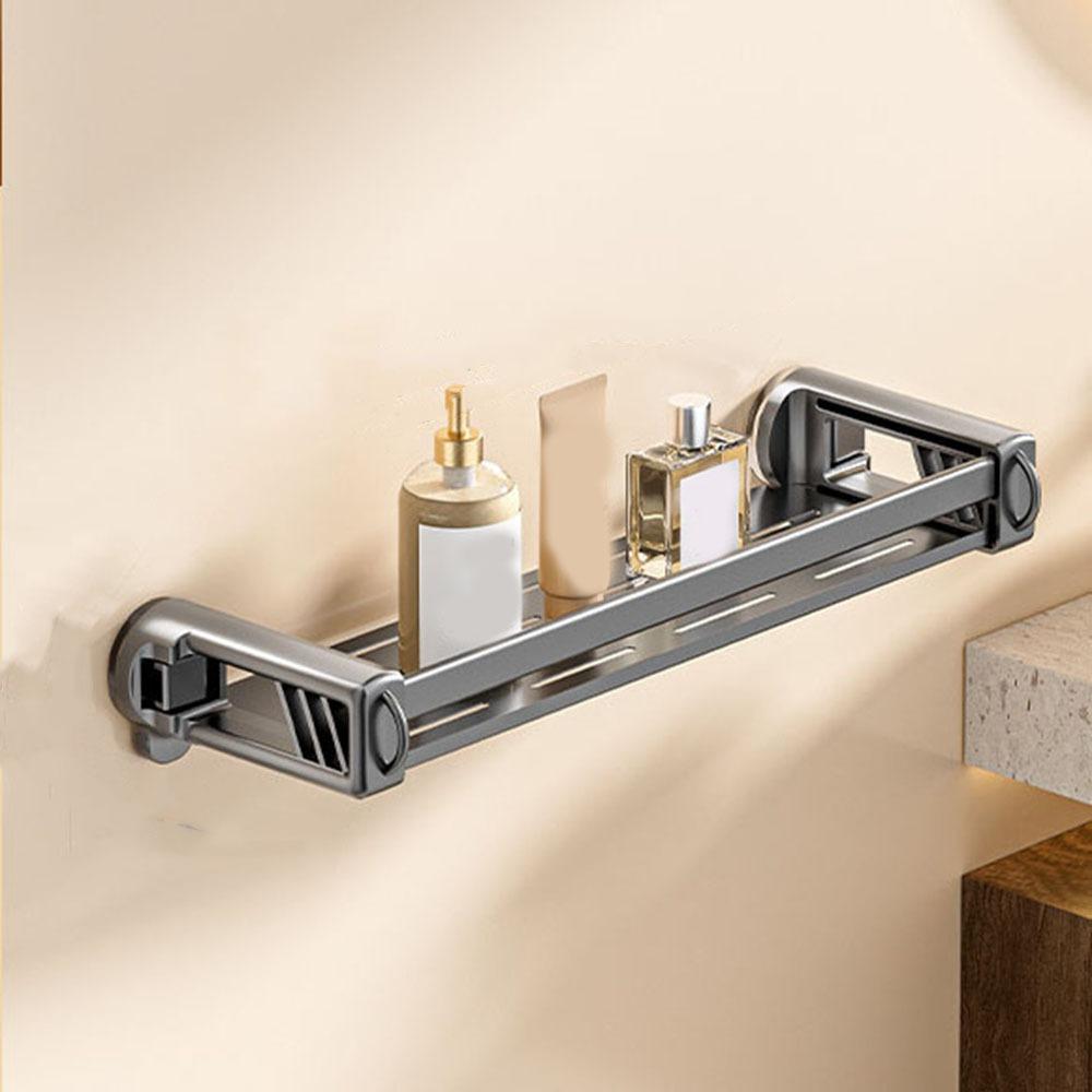 Wall Mounted Shampoo Storage Rack Punch Free Cosmetics Storage Rack Toilet Shampoo Holder  Kitchen