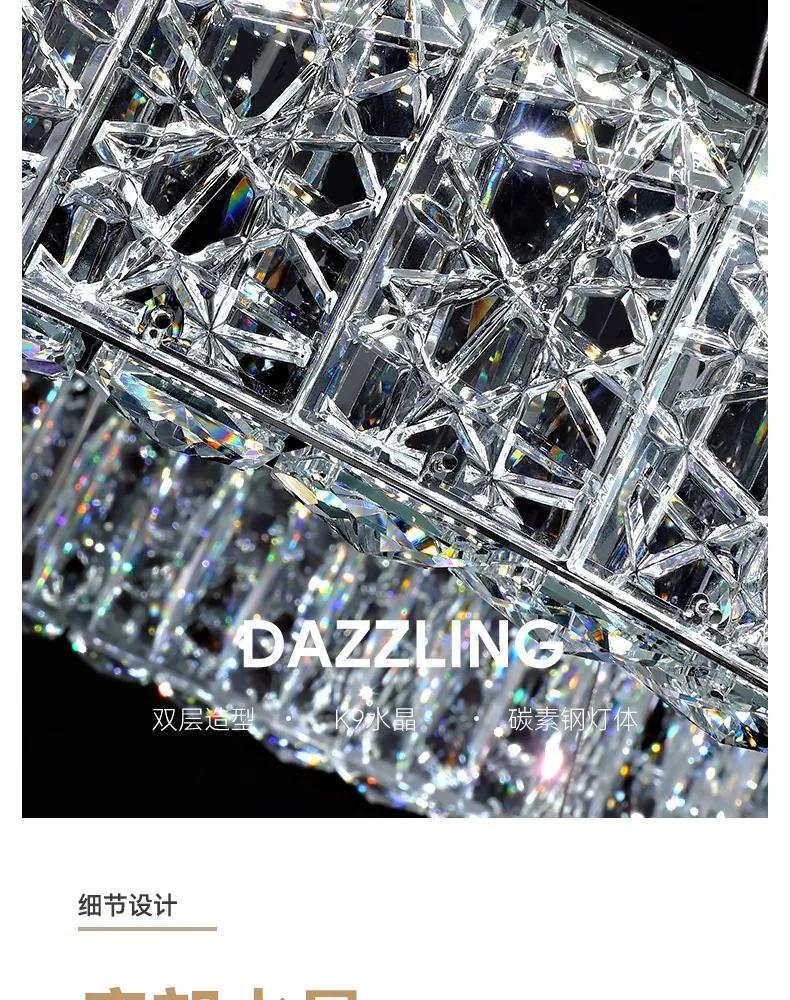 Living room lamp luxury Pendant Lights new crystal lamp high-end atmosphere ring light in the bedroom restaurant lamps home.