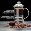 Mini cafeteira francesa de aço inoxidável 350ML Cold Brew jarra de vidro resistente ao calor portátil 4 xícaras para leite espuma chá