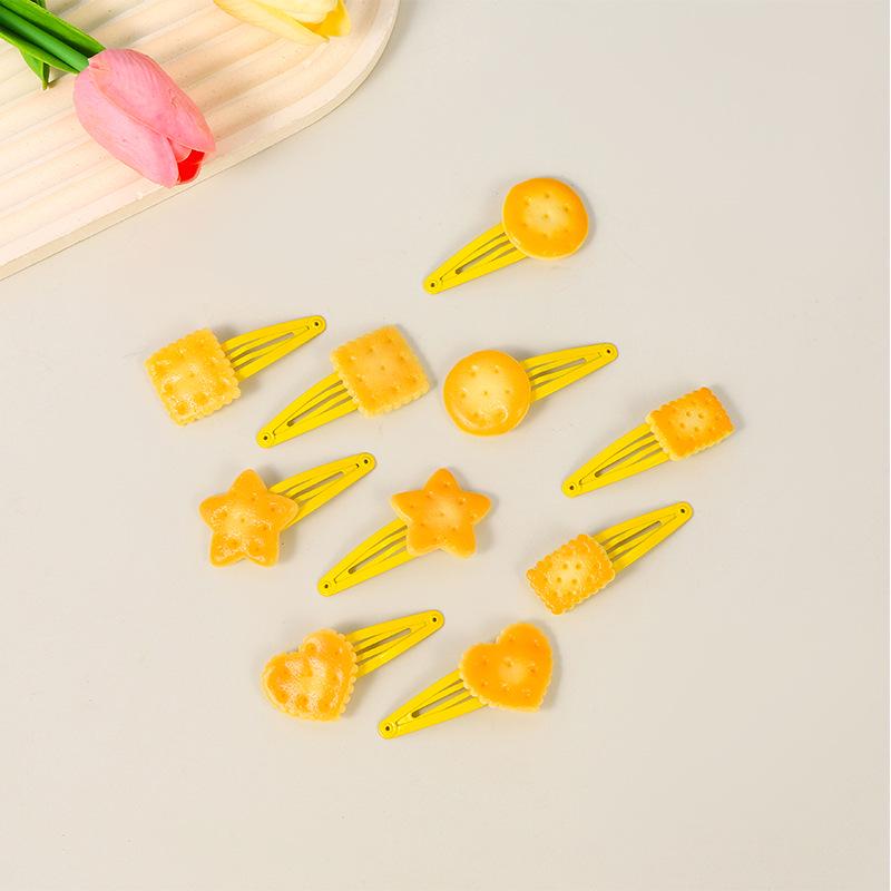 Cute Cookie-Shaped Hair Clip: Creative Children's Accessory Set