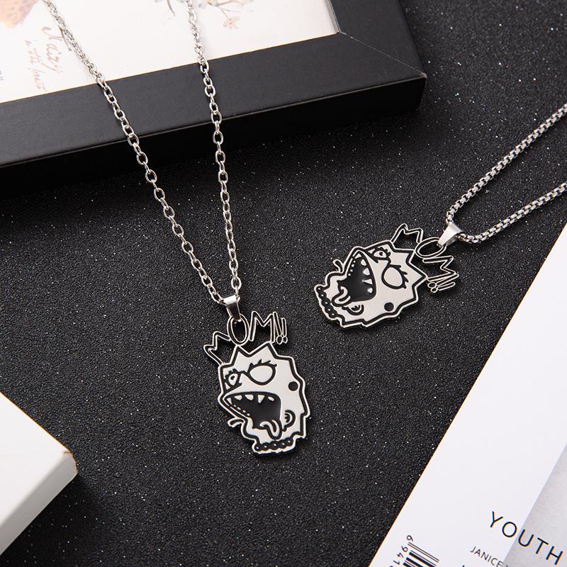 

Ожерелье Tide для мужчин и женщин, причудливая пара, индивидуальный модный кулон, уличные аксессуары в стиле хип-хоп, кулон