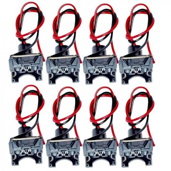 Set of 8 Fuel Injector Connector Wiring Plugs Clips Fit EV1 OBD1 Pigtail