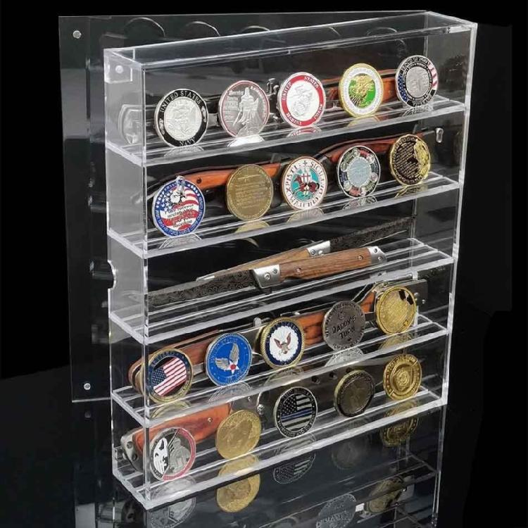 Portable Acrylic Round Display Storage Box for Coin Craft Supplies Clear Collector's Case with Aesthetic Appeal