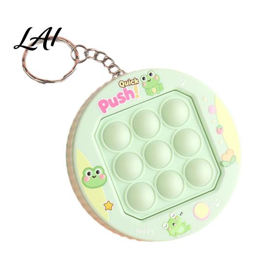 Game Machine Fidget Toy Push Bubble Console Keychain Stress Relief Mini Popping Purse Charm Backpack Bag Party Favors