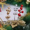 20/1Pcs Artificial Red Berry Branches Christmas Tree Holly Berries DIY Xmas Tree Wreath Table Ornaments For New Year Party Decor