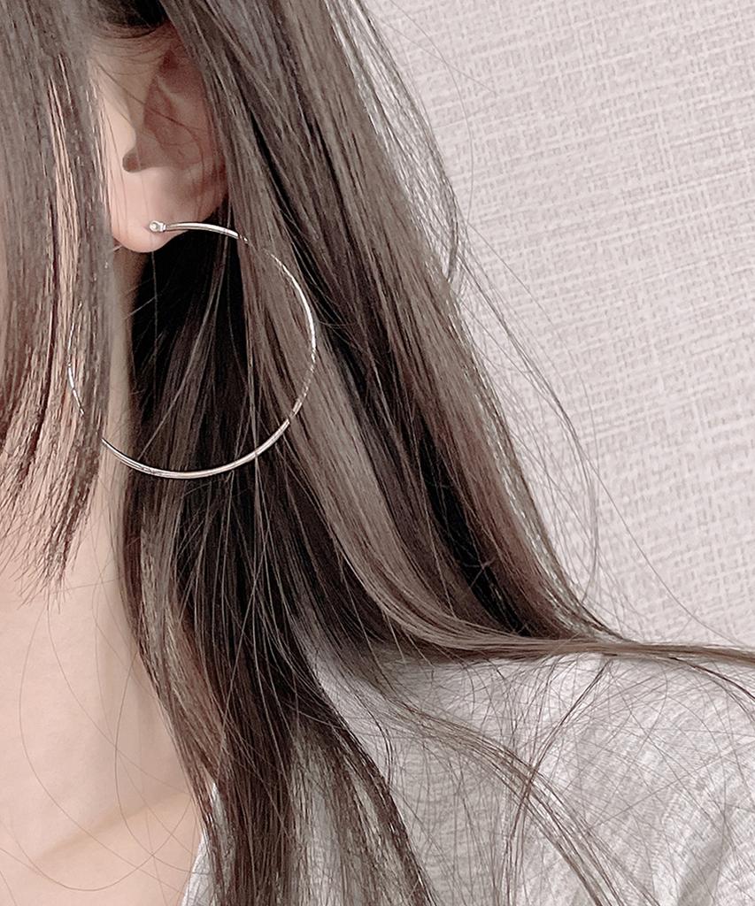 Vinedew Hoop Surgical Steel Ring Earrings (4 Types)