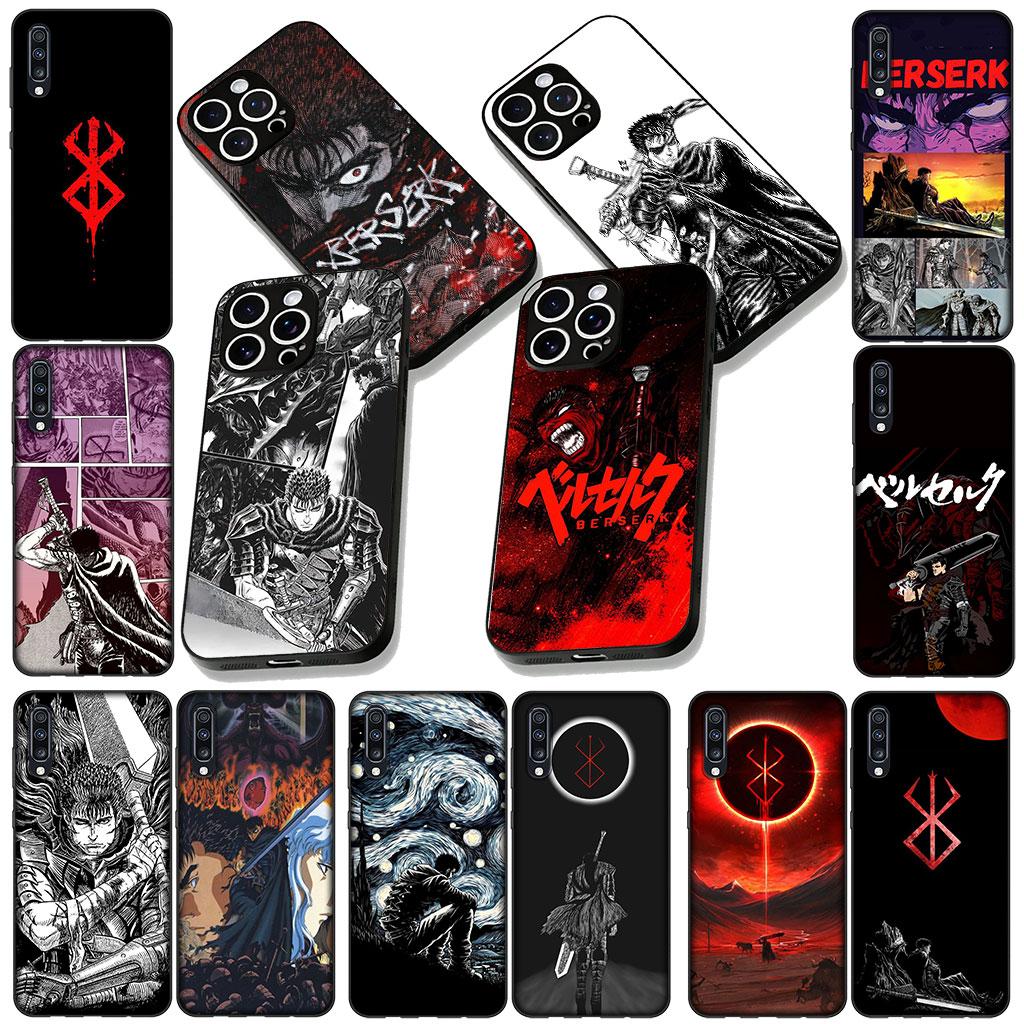 Soft Cover for Samsung Galaxy S25 S24 S23 FE Plus Ultra S7 Edge A16 A15 5G S25+ Coque Phone Case Berserks Guts Cartoon