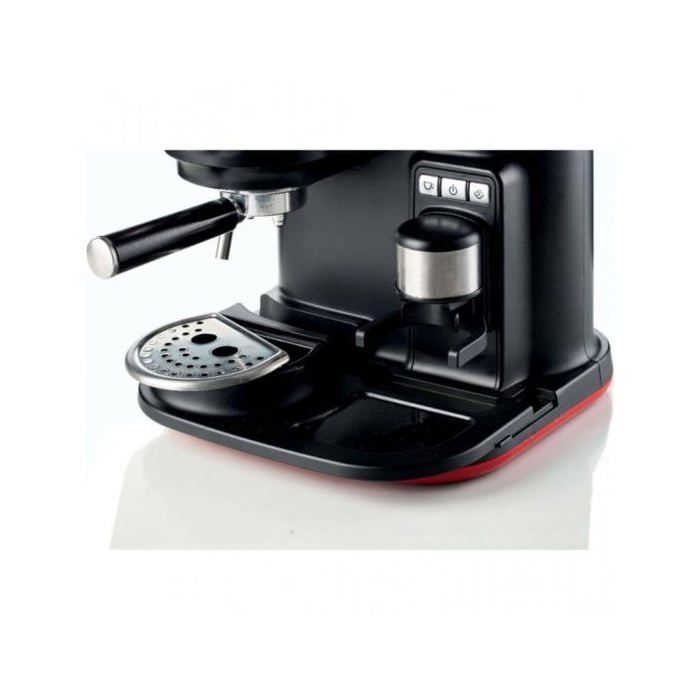 Machine à expresso moderna - ariete - rouge et noir - 15 bars - café moulu - 800 ml