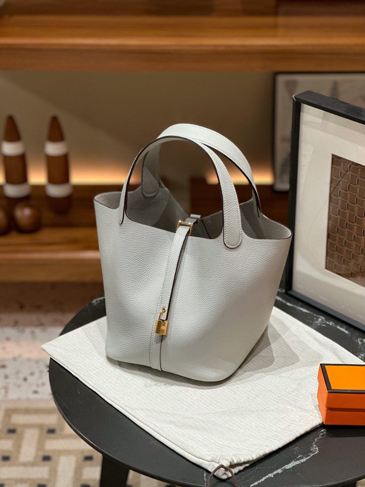 

Picotin22 Полуручная плетеная сумка-тоут с верхней ручкой из коровьей кожи для женщин 22cm