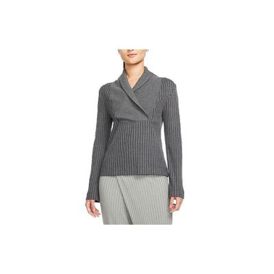 Rippstrick Pullover Freizeitpullover Damenpullover Grau DD5829-010