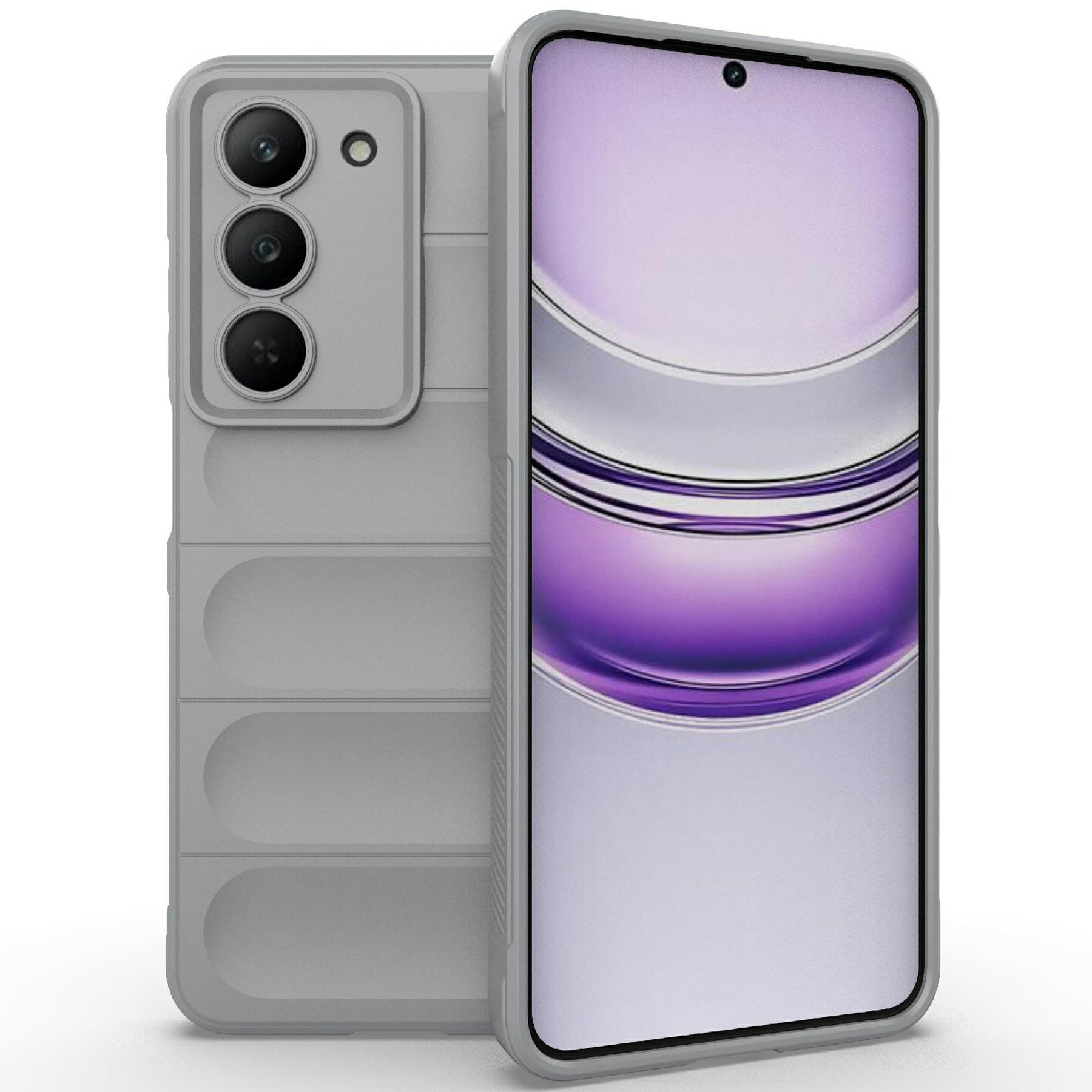 

Для Realme V60 Pro 5G/14x (Индия) Чехол 5G с защитой от падения, мягкий, прочный, из ТПУ, задняя крышка для телефона Light Grey