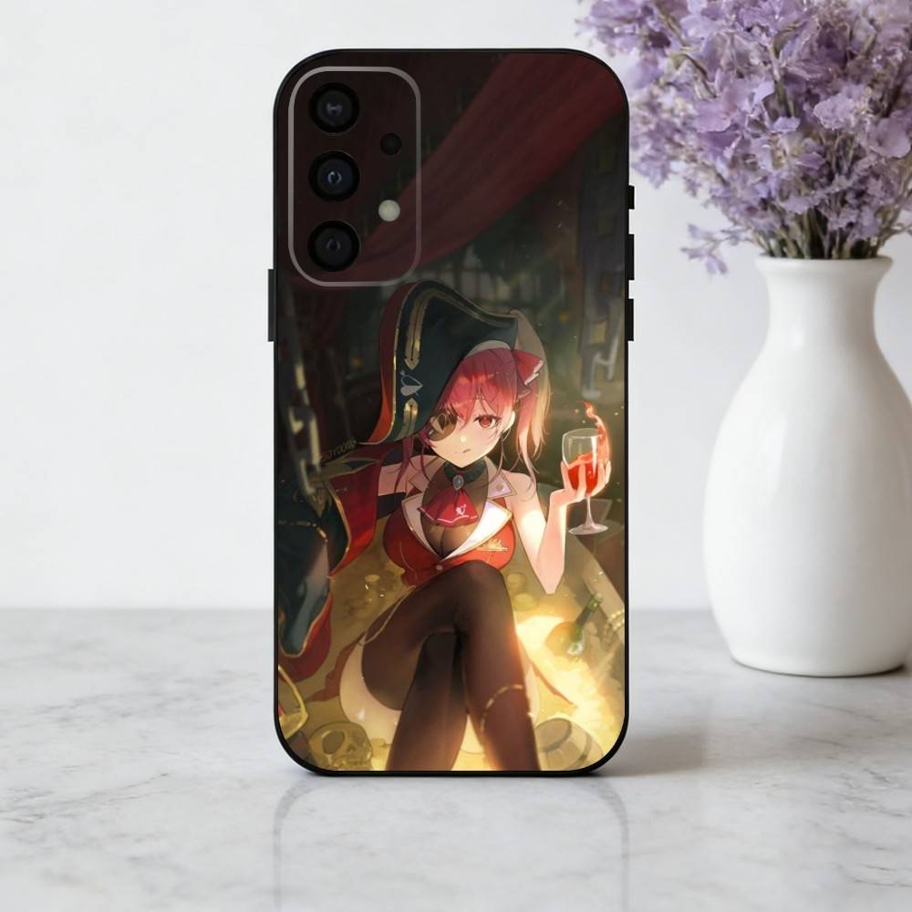 

H-Houshou M-Marine H-Hololive-E Phone Case For Samsung Galaxy A73,A72,A71,A70,A53,A52,A51,Others Soft Black Cover Samsung a11