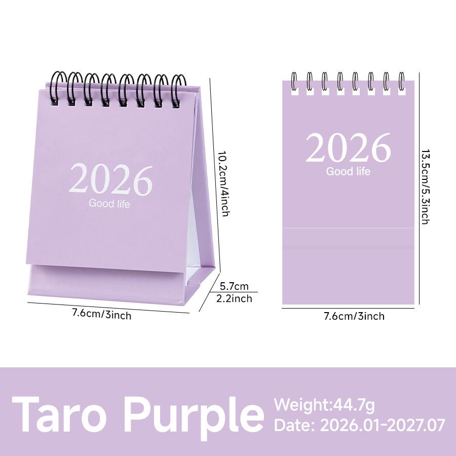 

2026 Morandi Color Mini Desk Calendar Desktop Plan Calendar Memo Message Small Ornaments Office Supplies Students