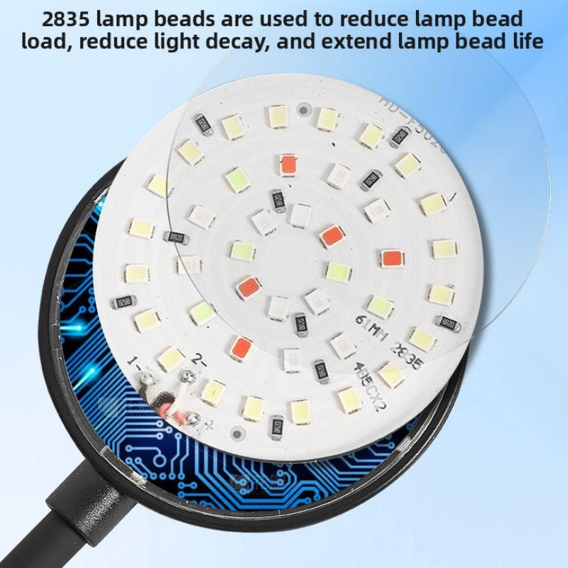USB Aquarium LED Lamp Fish Tank Light Decor Aquatic Plant Multiple Modes Dimmable Lightness Full Spectrum Mini Clip Light 5W