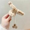Winter Love Heart Plush Claw Clip Temperamental Tassel Hair Clip Fashion Girls Hair Accessories Clip