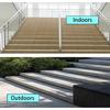 Stair Nosing Indoor Non Slip Stair Nosing, Aluminum Stair Edge Protector with Grooves, Outdoor Staircase Edging for Wooden Steps/Concrete/Carpet