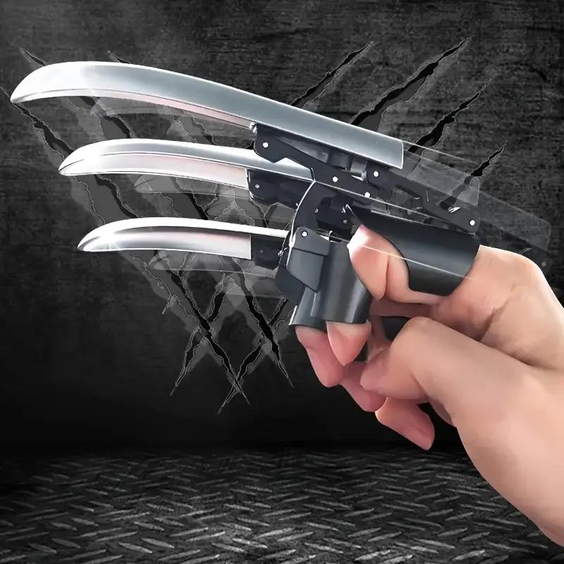 3/6pcs Retractable Wolf Claw Toy Retractable Wolf Claw Toy, Pop-Up Finger Nail, Durable PP Material, for Role Play, Halloween